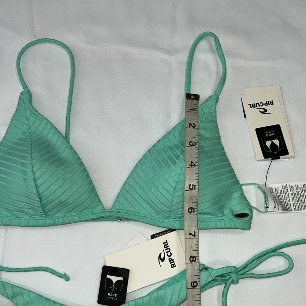 Rip Curl Premium Surf Banded Fixed Tri Bikini top & Bare Bikini Bottom, SMALL - Picture 4 of 13